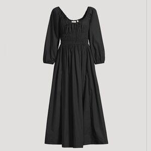 Doen Black Long Sleeve Maxi Dress